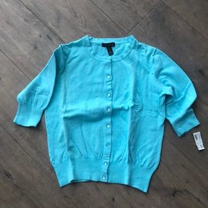 Baby blue button up cardigan